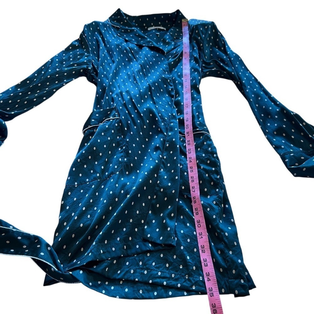 NK IMODE Luxurious Silk Polka Dot Robe Size Medium - Picture 7 of 10